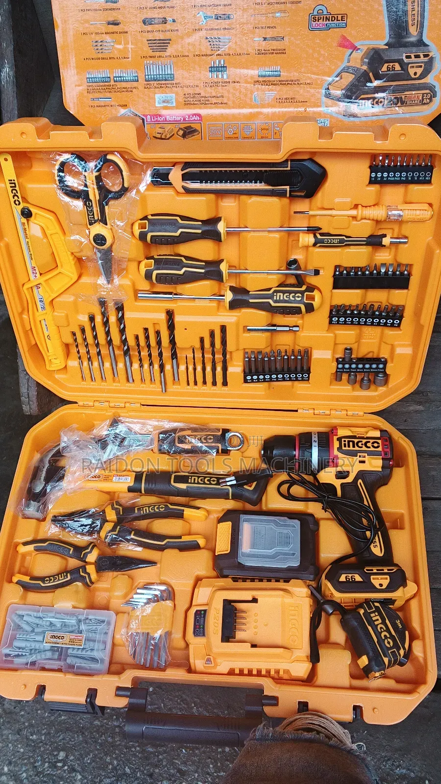 165pcs Ingco Cordless Screw Machine
