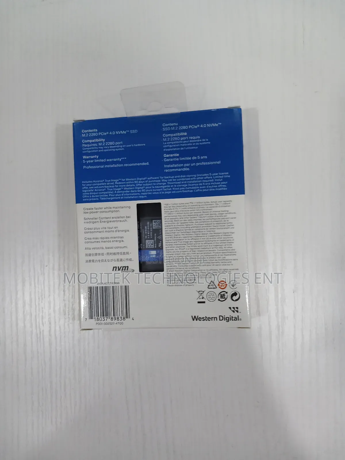 4tb Wd Sn5000 Nvme Ssd Pcie 4.0 Gen4 Solid Laptop Drive