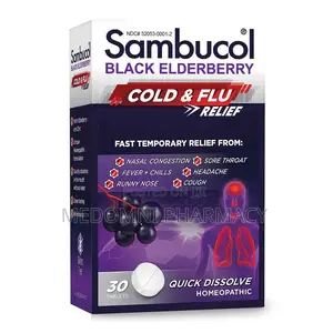 Sambucol Black Elderberry – Cold Flu Relief, 30 Tablets