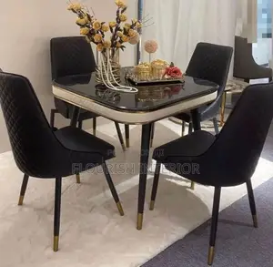 Marble Quality Standard Design Dining Set by 4