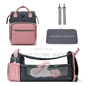 Multipurpose Diaper Bag Backpack With Bed