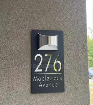 Solar House Number Sign