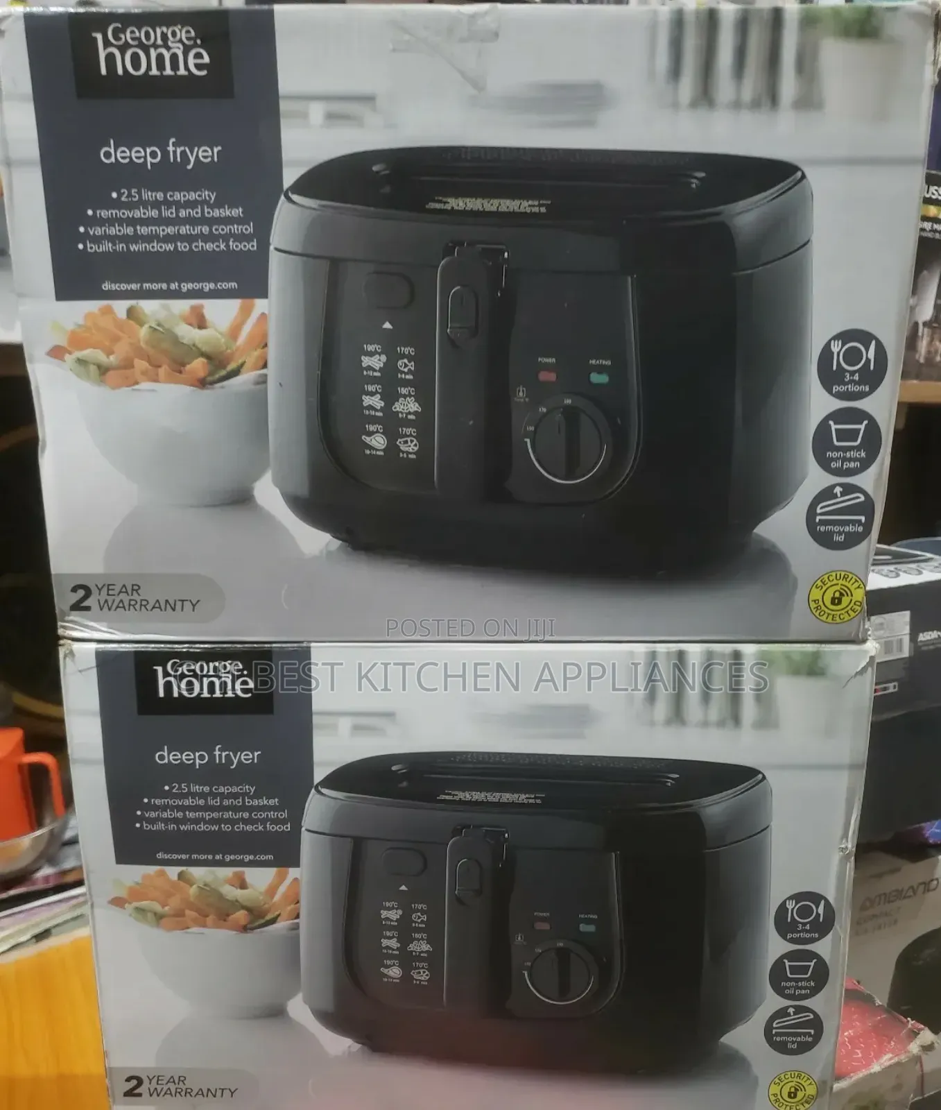 2.5 Litres George Home Plastic Deep Fryer