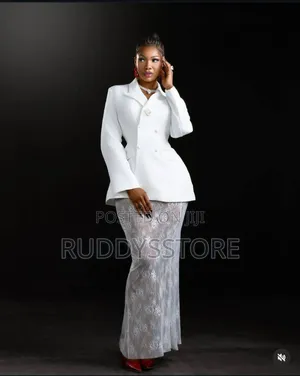 Elegant Women Two-Piece | Suit Jacket Lace Skirt Set