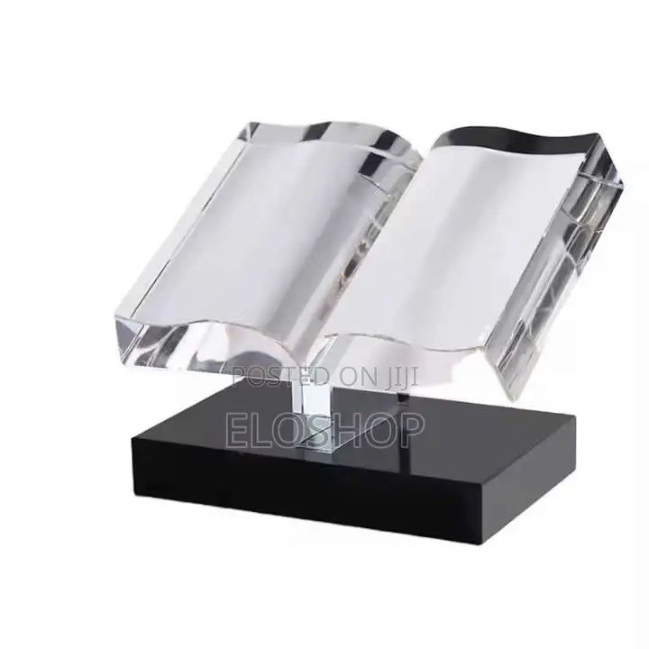 Crystal Book-Shaped Award