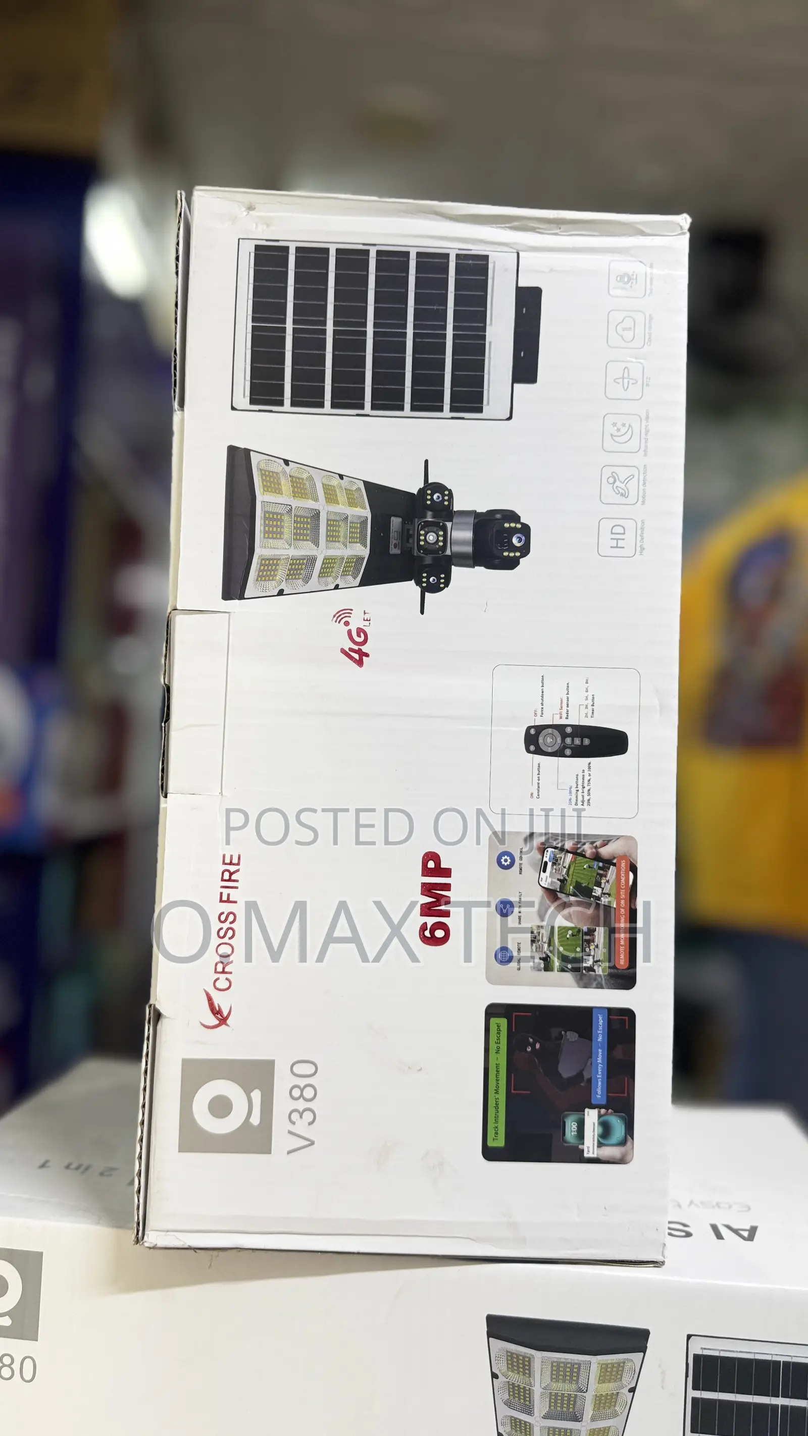 Crossfire V380 4g 6mp Solar Security Camera 3-lens System