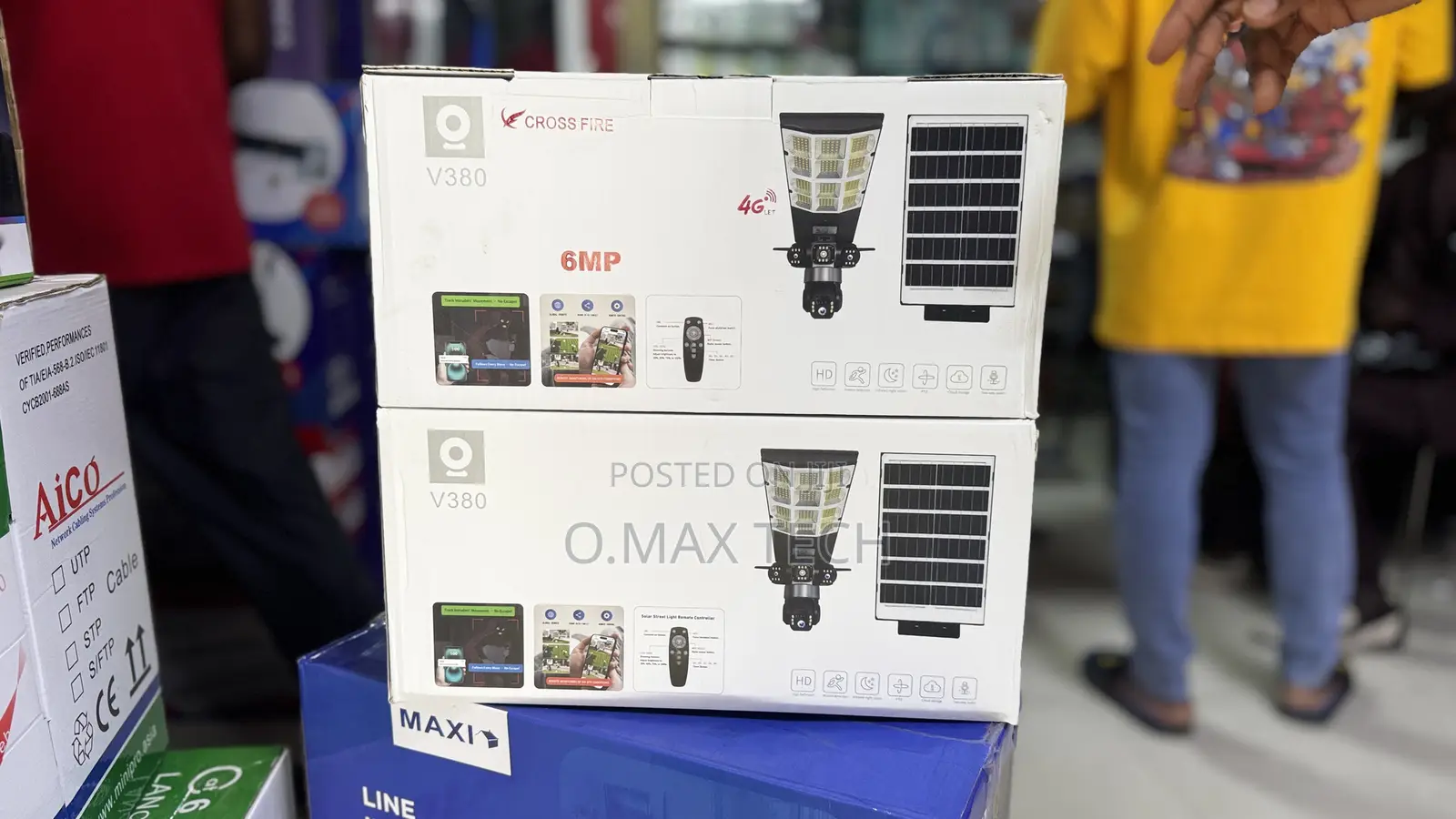 Crossfire V380 4g 6mp Solar Security Camera 3-lens System