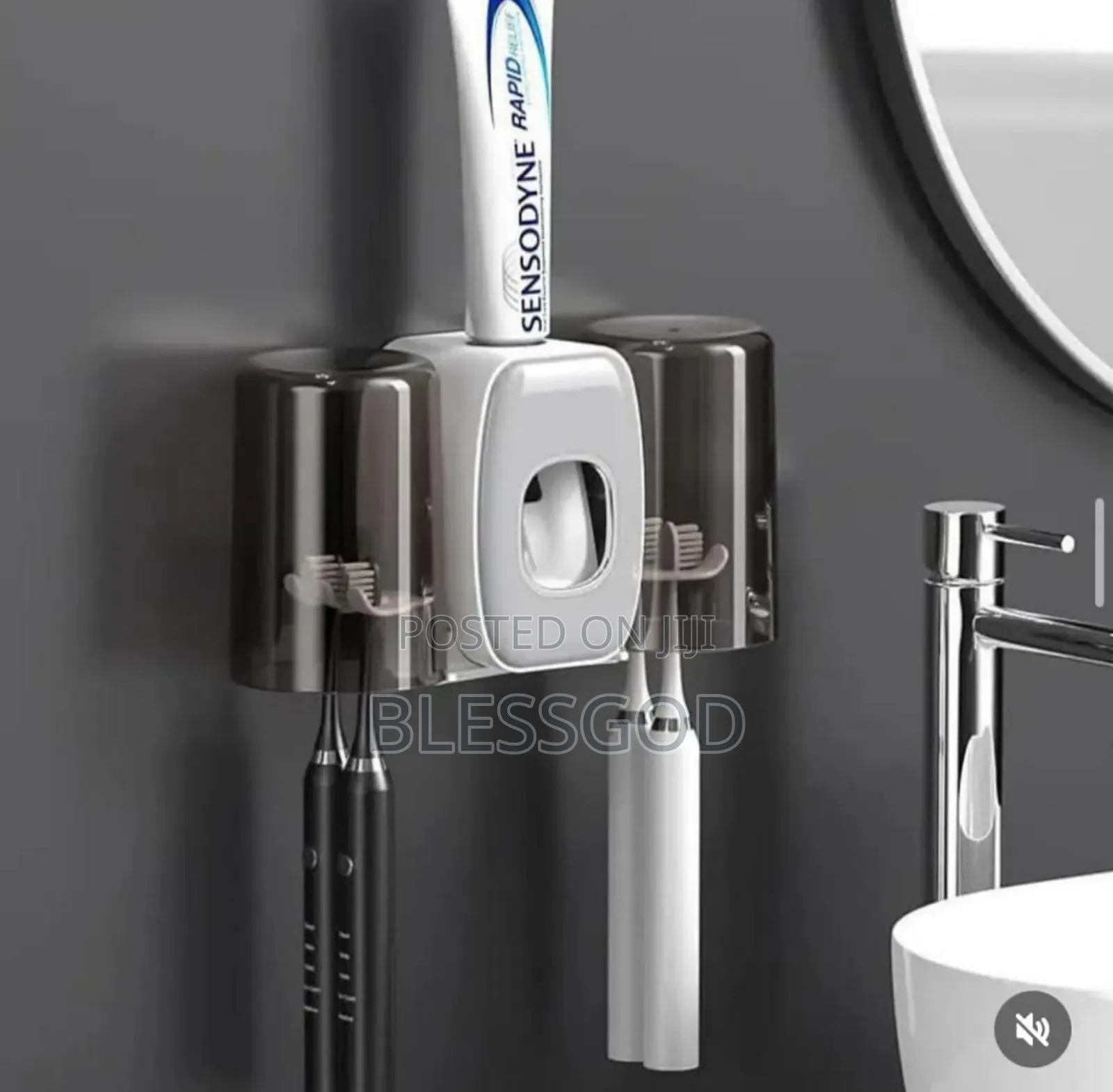 Toothbrush Holder and Paste Dispenser