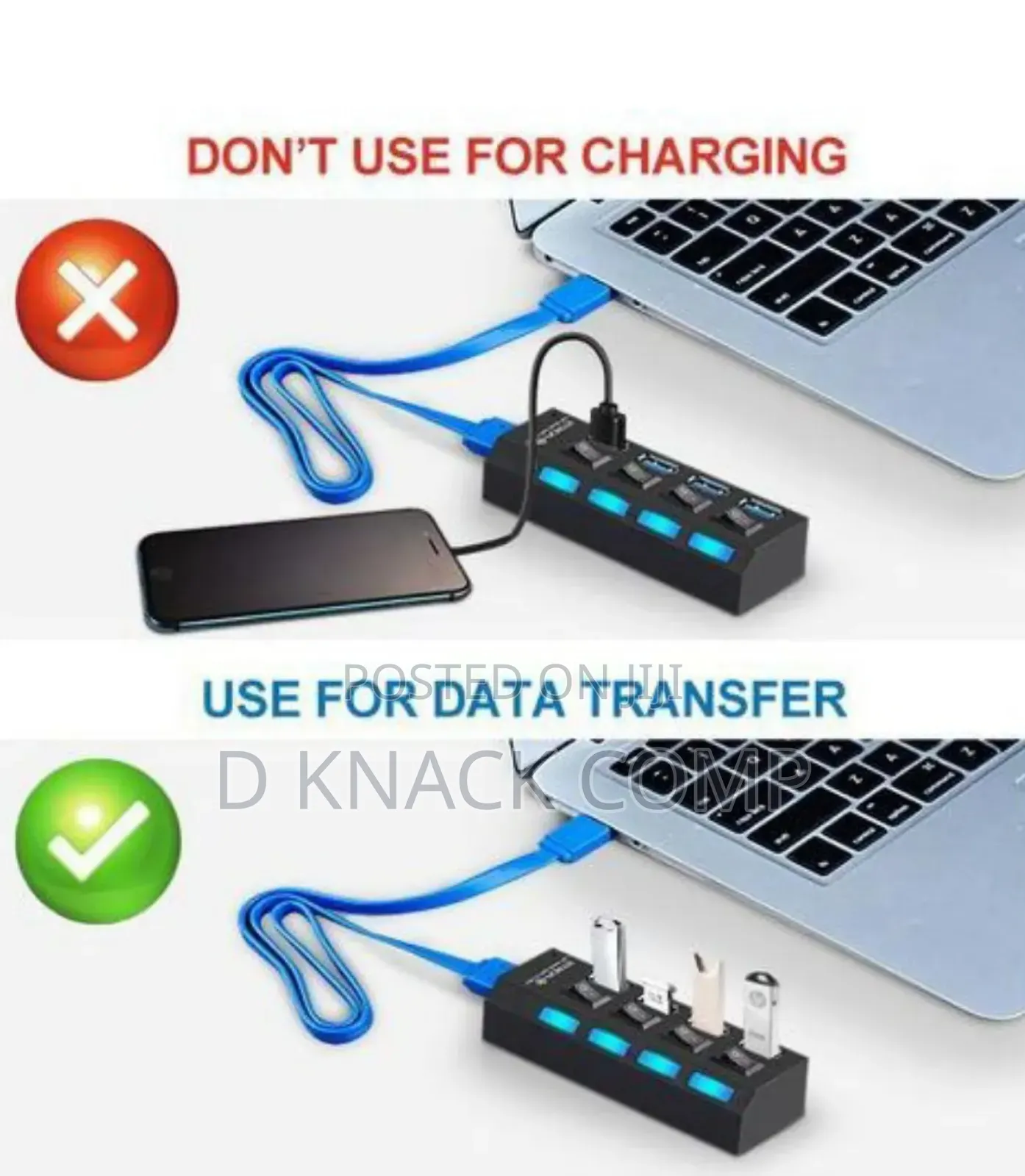Usb 3.0 Hub Multi Usb Splitter 4 Ports
