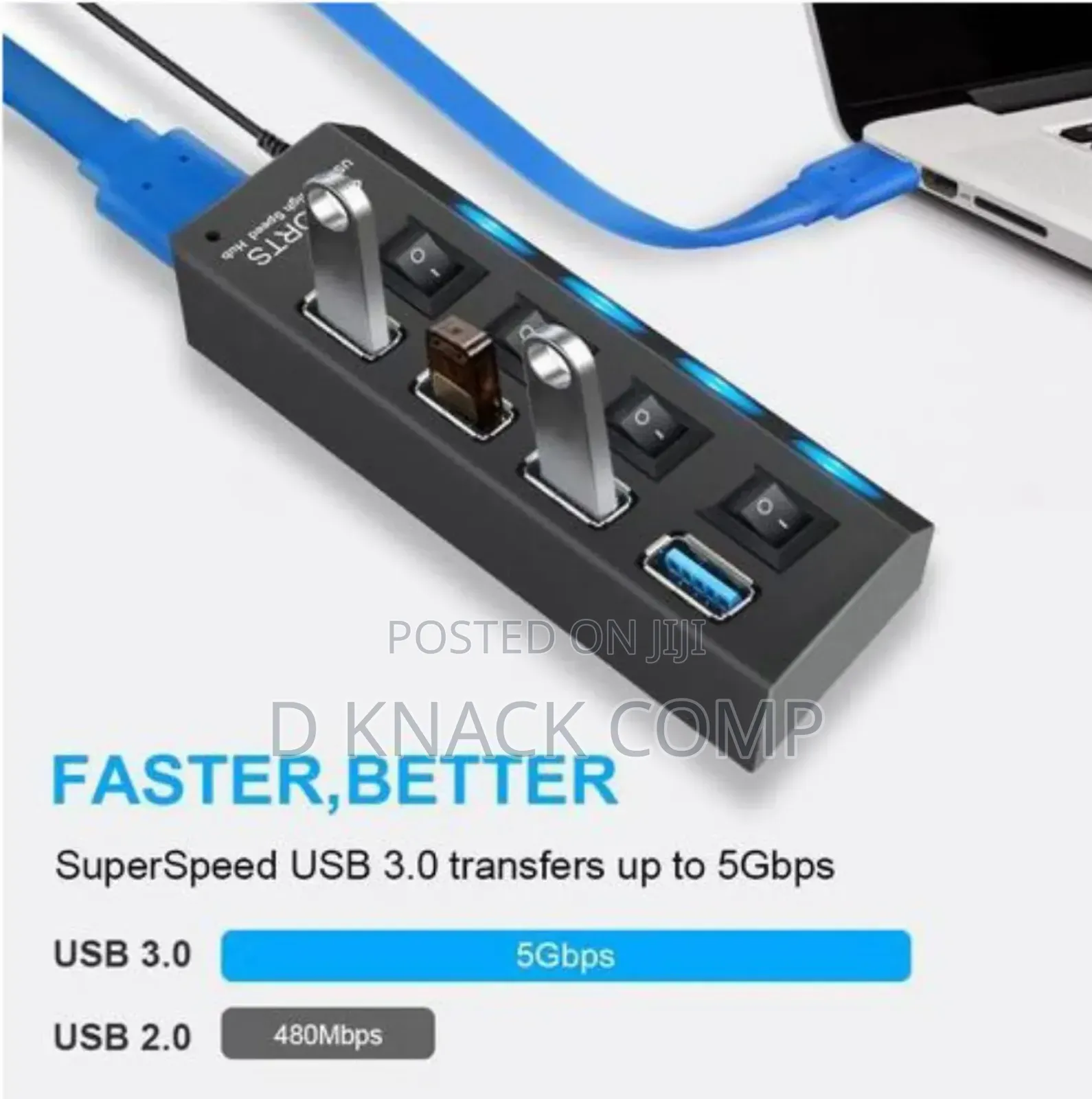 Usb 3.0 Hub Multi Usb Splitter 4 Ports