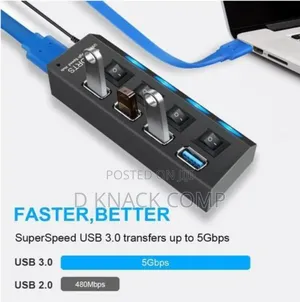 Usb 3.0 Hub Multi Usb Splitter 4 Ports