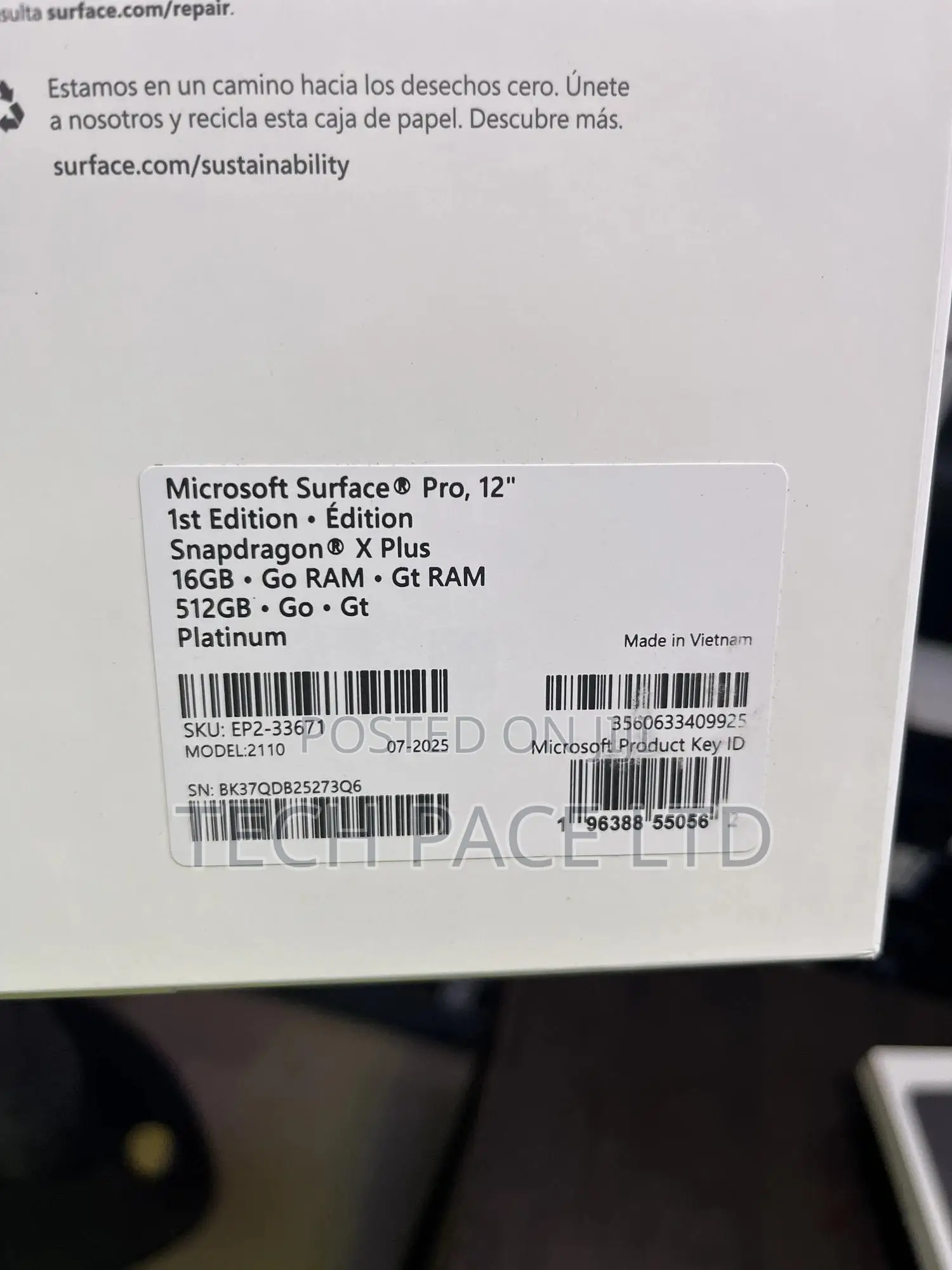 New Microsoft Surface Pro 16GB Qualcomm Snapdragon X Plus SSD 512GB