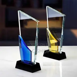 Boat-Shaped Crystal Award