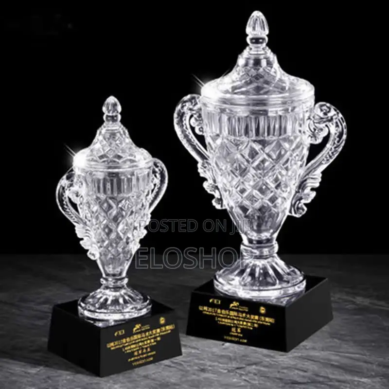Large Crystal Trophy Cup