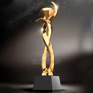 Executive Diamond-Cut Crystal Trophy