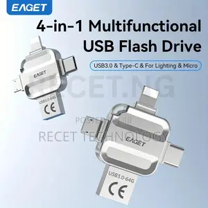 256gb 4-in-1 iPhone Memory Stick, With Ios/ Usb/Type-C/ Micro Usb Port