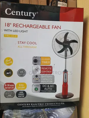 Century 18 Inches Rechargeable Standing Fan