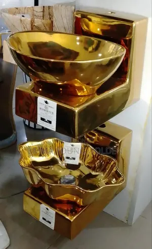 Golden Ceramic Basin