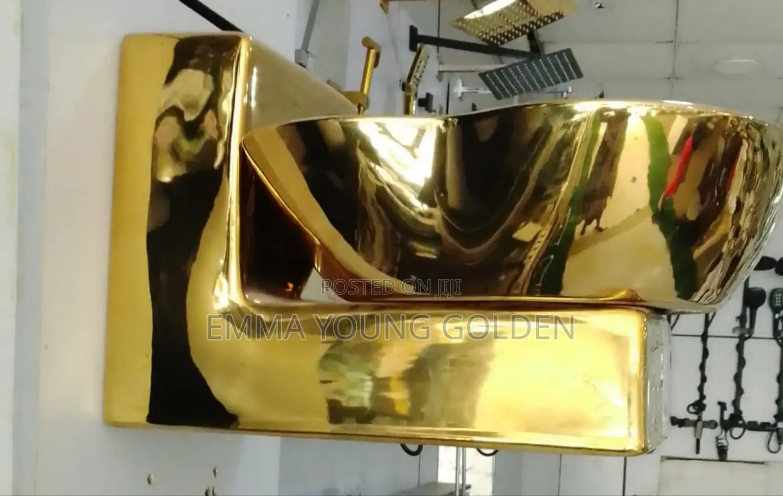 Golden Ceramic Basin