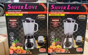 2 in 1 Glass Jar Silver Love Blender-2500w