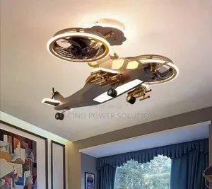 Modern Design Dimmable Children Aircraft Iron Bodey Light