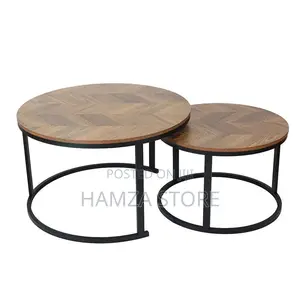 2 in 1 Walnut Center Table(80-60cm)