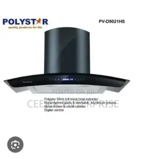 90cm Black Kitchen Extractor