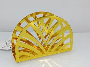 Stainless Steel Gold Serviette Holder Stand.