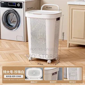 Laundry Basket With Wheels and Handle