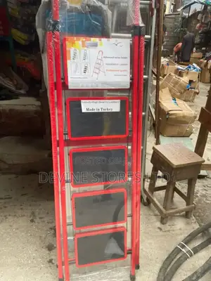5 Steps Aluminun Red Ladder