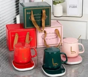 Electric Tea Cup With Cover and Spoon for Souvenir