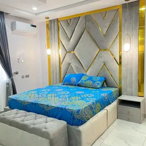 Luxury Bed Frame With Ottoman and Bedside Stools