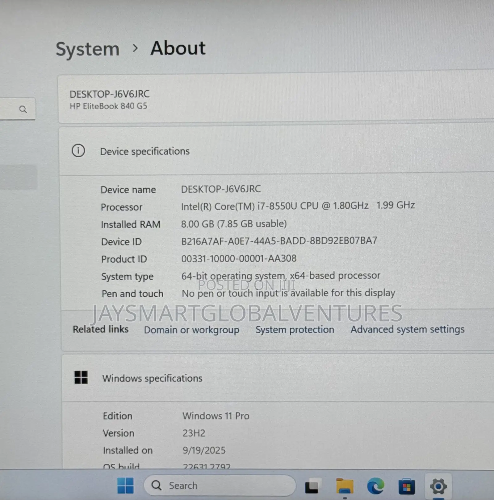 Laptop HP EliteBook 840 G5 8GB Intel Core i7 SSD 256GB