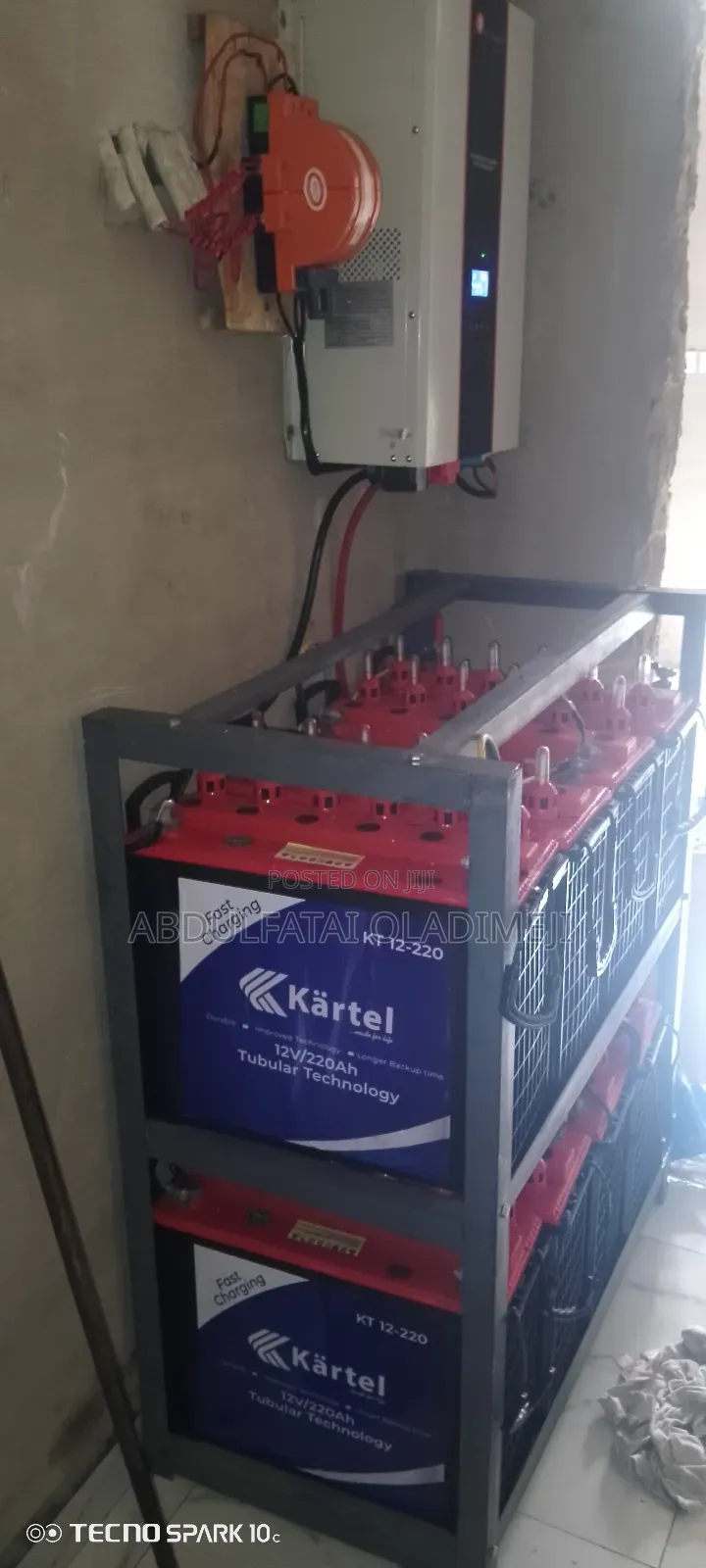 Solar Installation With Inverter, Batteries CHG/Controller