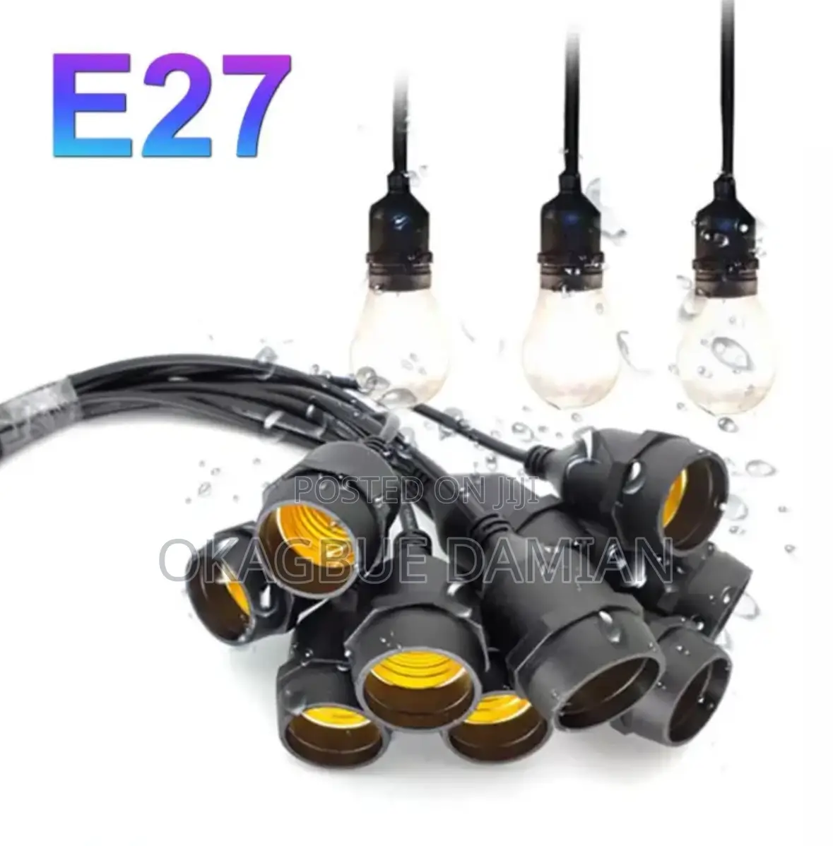 Waterproof E27 Lamp Base Holder Outdoor Light