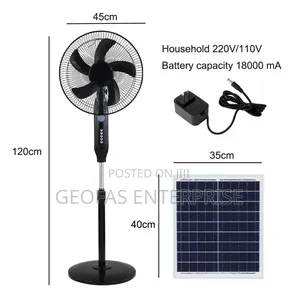 Uk Used 16" High Quality Voltage Solar Charge Fan With Panel