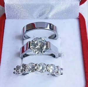Non-fading Steel. Long Lasting Zirconia. Couples Ring Set
