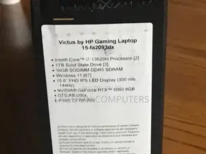 New Laptop HP Victus 15 16GB Intel Core i7 SSD 1T