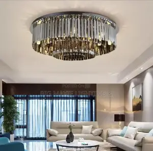 Luxury Smokey Glass Living Room Crystal Chandelier