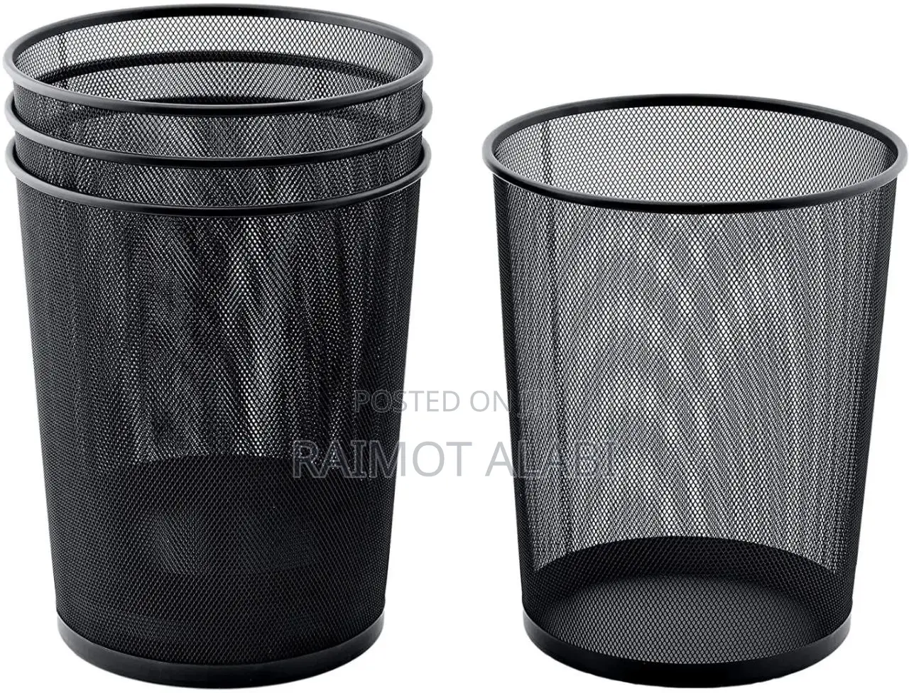 Metal Mesh Trash Bin