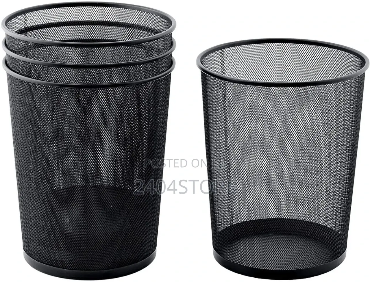 Metal Mesh Trash Bin