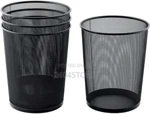 Metal Mesh Trash Bin