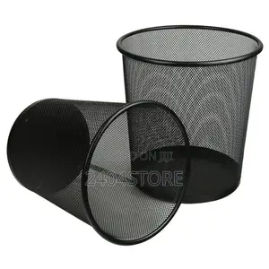 Metal Mesh Trash Bin