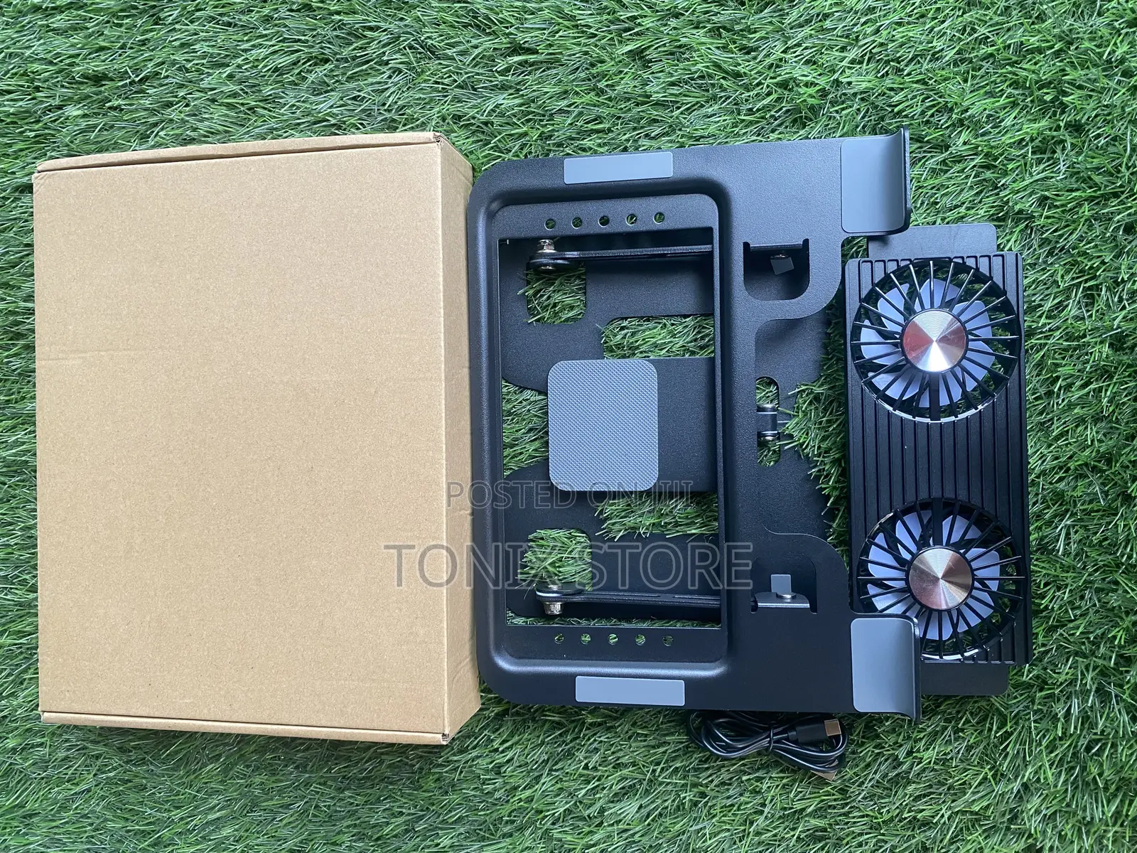 2in1 Steel Laptop/Deskstop Stand With Cooling Fan