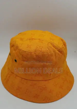 Denim Unique Unisex Orange Lv Bucket Hat