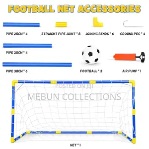 Children Football Goal Post Net With Ball Pump
