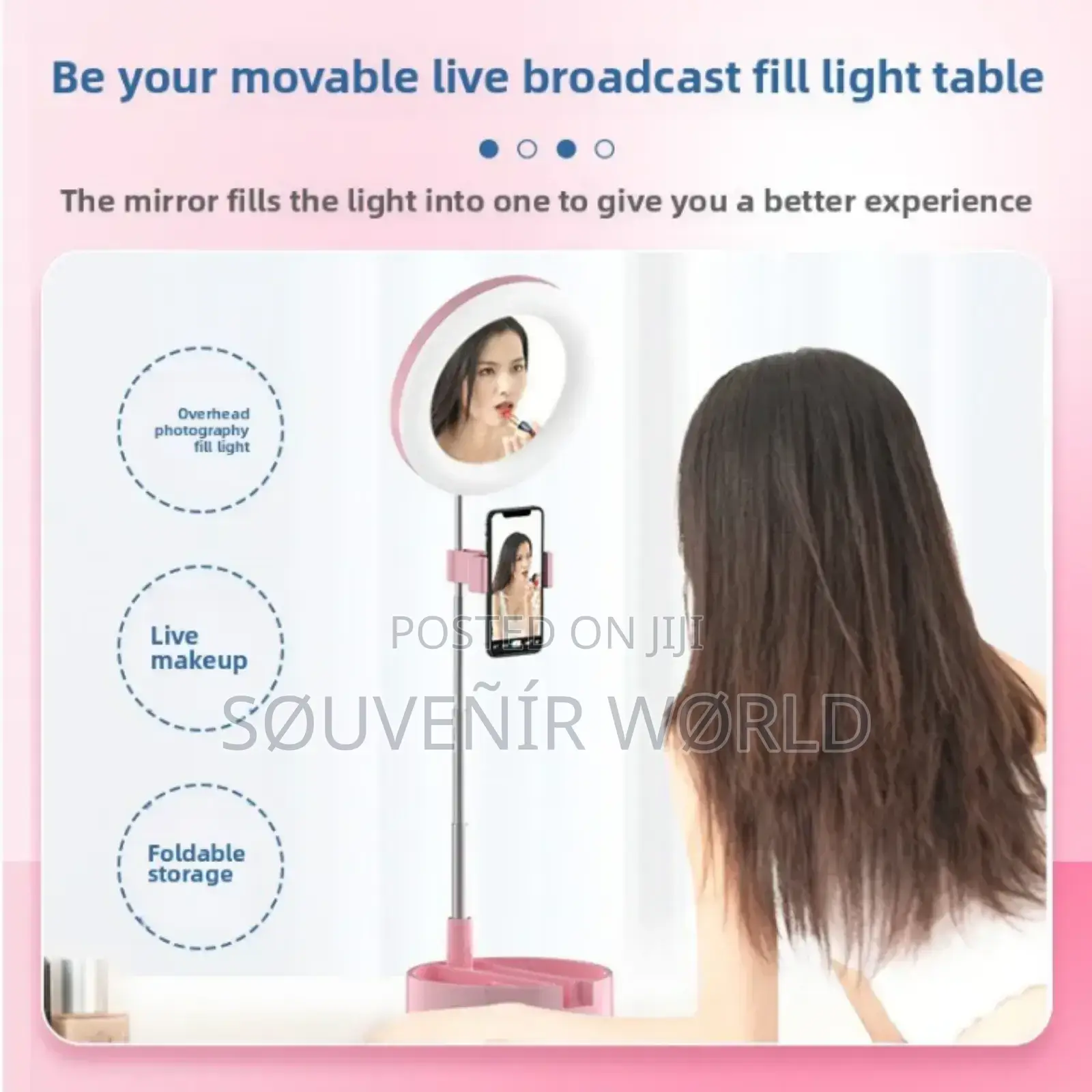 Lampu Ring Light With Phone Holder