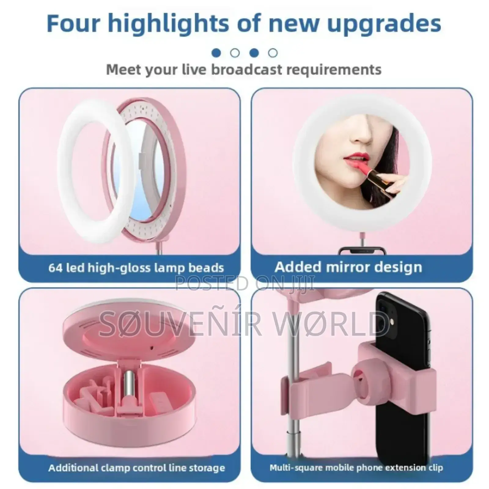 Lampu Ring Light With Phone Holder