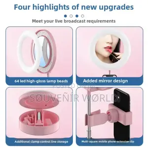 Lampu Ring Light With Phone Holder