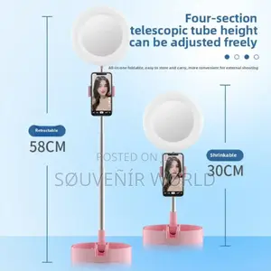 Lampu Ring Light With Phone Holder
